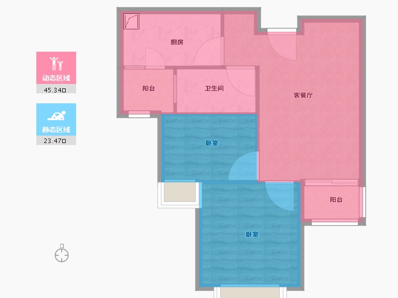 河南省-许昌市-郑州恒大未来之光-62.00-户型库-动静分区