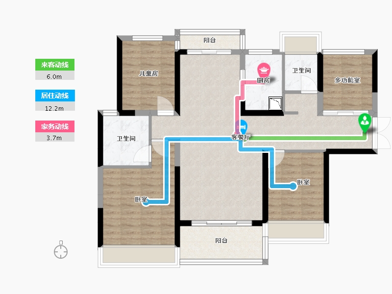 广东省-广州市-碧桂园翡翠山-99.88-户型库-动静线