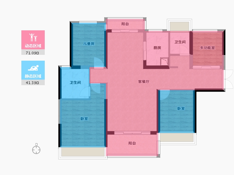 广东省-广州市-碧桂园翡翠山-99.88-户型库-动静分区