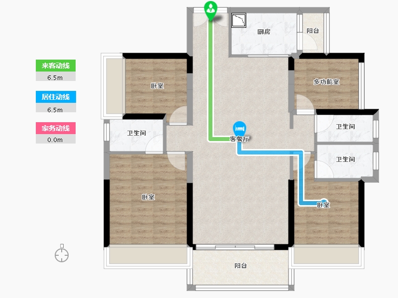 广东省-广州市-碧桂园翡翠山-104.26-户型库-动静线