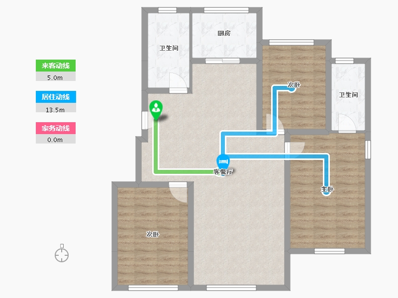 吉林省-长春市-远创紫樾台-99.33-户型库-动静线