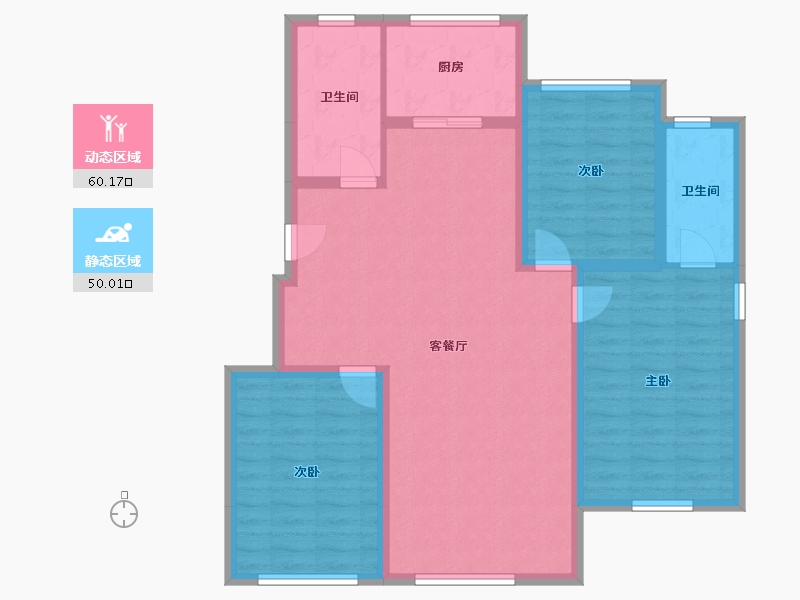 吉林省-长春市-远创紫樾台-99.33-户型库-动静分区