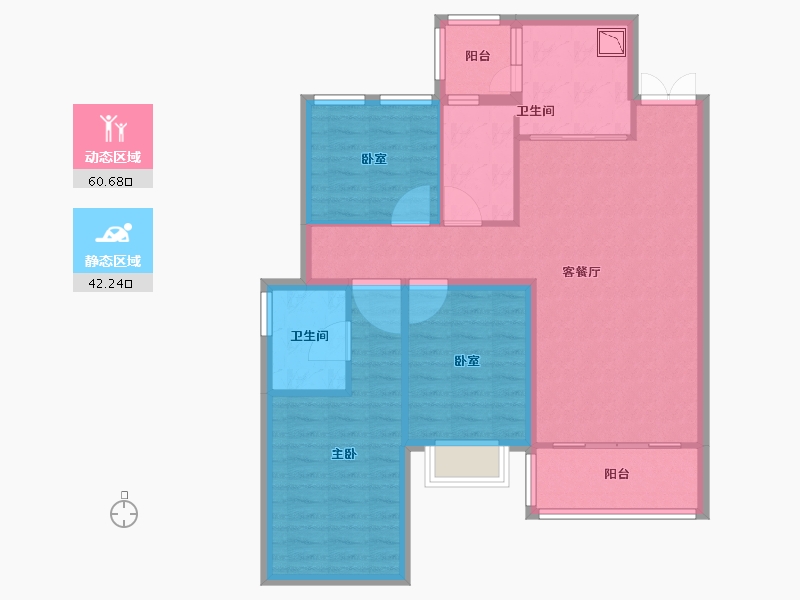 广东省-广州市-时代天韵-92.62-户型库-动静分区