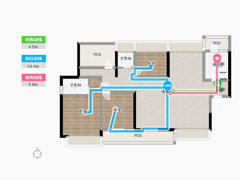 广东省-深圳市-中洲公园城-106.67-户型库-动静线