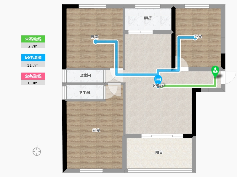 湖北省-孝感市-逸品尚東-77.97-户型库-动静线