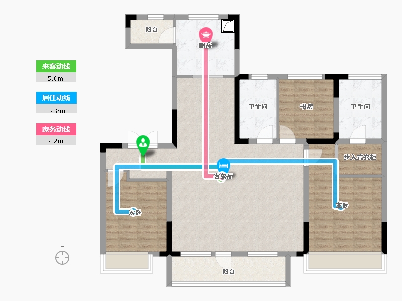 吉林省-长春市-保利净月和府-117.87-户型库-动静线