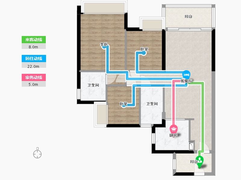 广东省-广州市-时代天韵-88.33-户型库-动静线