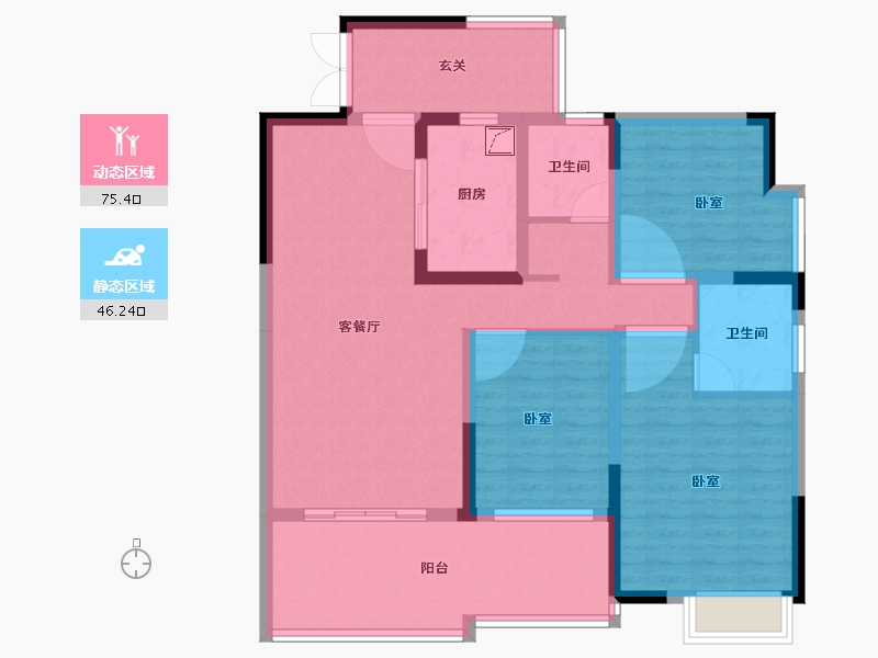 湖北省-咸宁市-近水楼台-108.28-户型库-动静分区