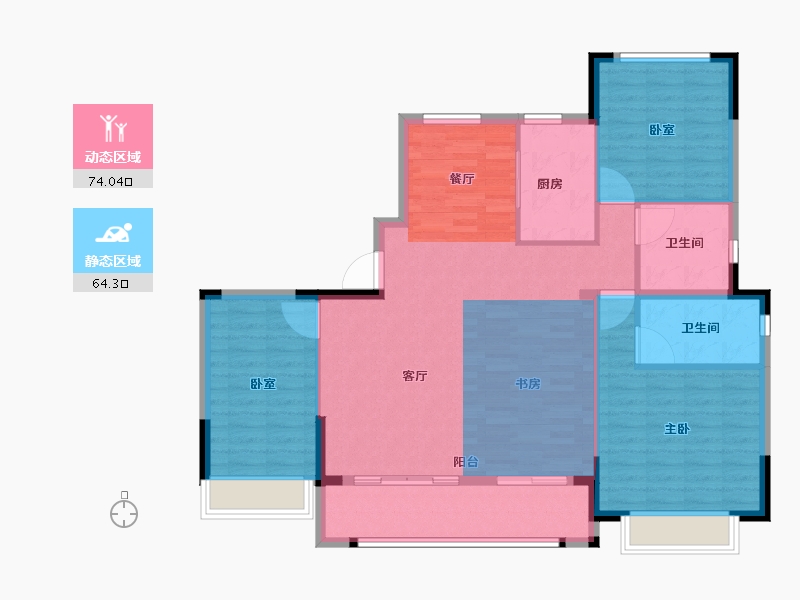 河南省-周口市-新城壹品-113.49-户型库-动静分区