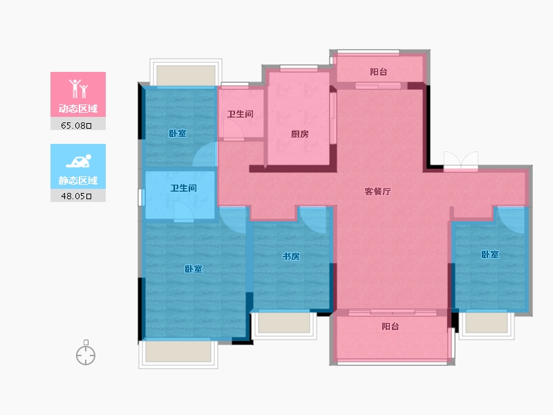 广东省-珠海市-中国铁建国际城-101.24-户型库-动静分区