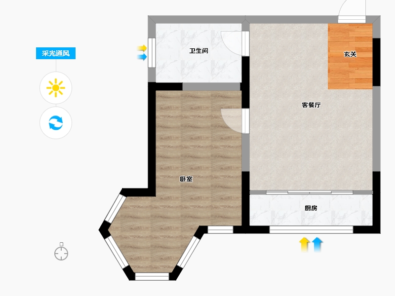 吉林省-长春市-金都小镇学府世家-47.88-户型库-采光通风