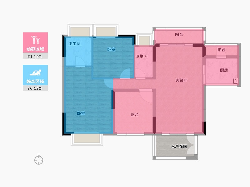 广东省-广州市-南沙星河丹堤-92.88-户型库-动静分区