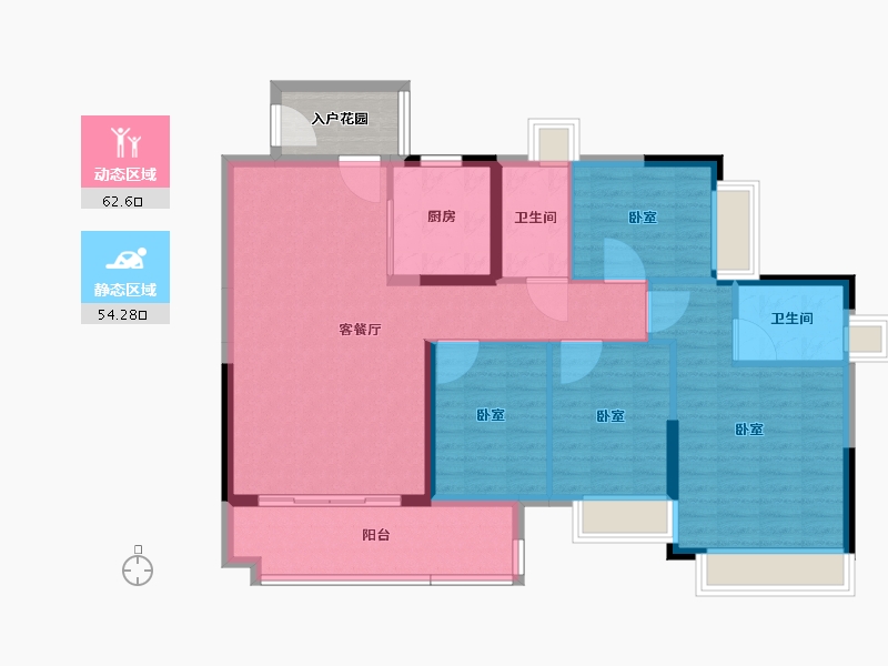 广东省-佛山市-海逸桃花源记-109.93-户型库-动静分区