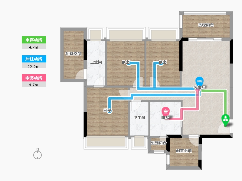 广东省-湛江市-能生门邸-98.43-户型库-动静线