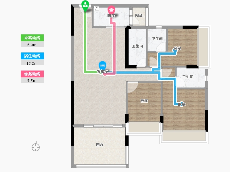 广东省-江门市-御凯名都-95.00-户型库-动静线