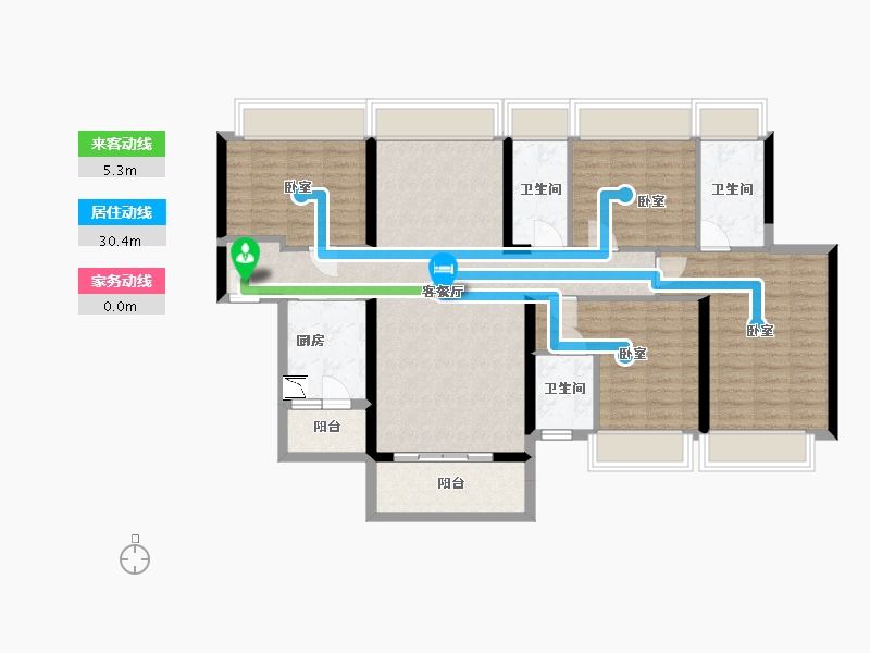 广东省-深圳市-京基·御景峯住宅-113.65-户型库-动静线