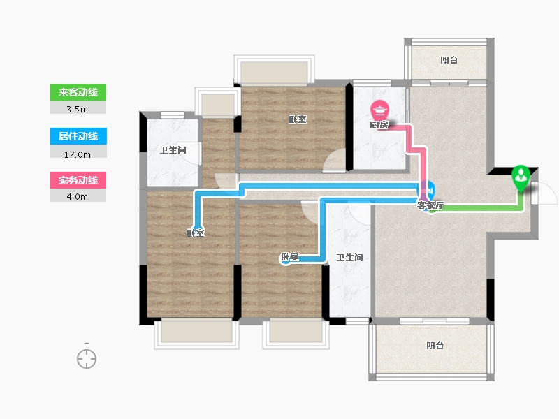 广东省-湛江市-荣业德信嘉园-96.64-户型库-动静线