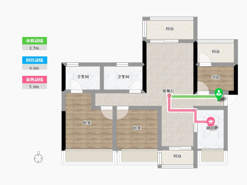 广东省-湛江市-奥园悦时代-69.07-户型库-动静线