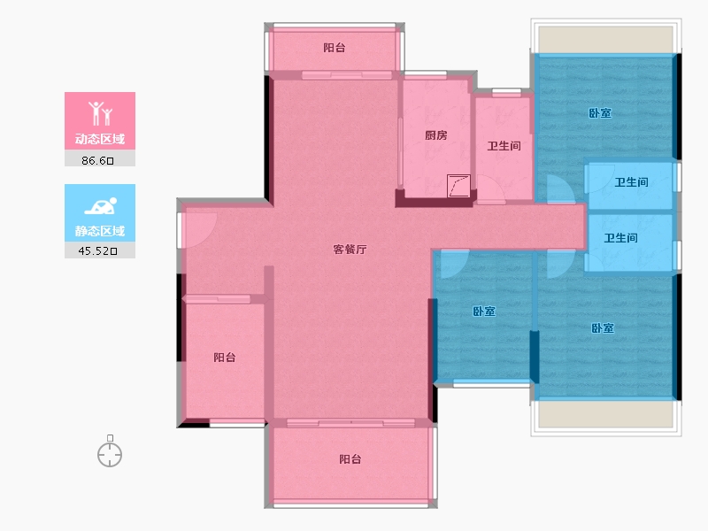 广东省-江门市-御凯名都-119.43-户型库-动静分区