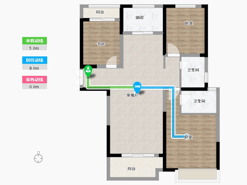 河南省-郑州市-昆仑望岳-101.99-户型库-动静线