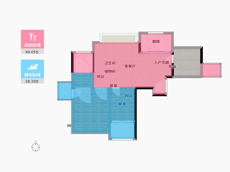 湖南省-郴州市-御景湾人和好景-88.00-户型库-动静分区