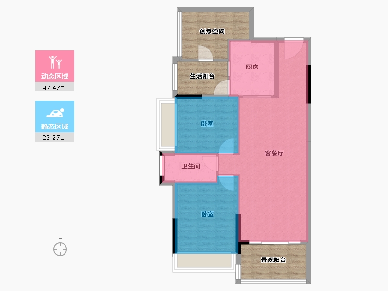 广东省-湛江市-能生门邸-83.85-户型库-动静分区