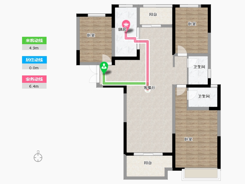 河南省-郑州市-昆仑望岳-110.00-户型库-动静线