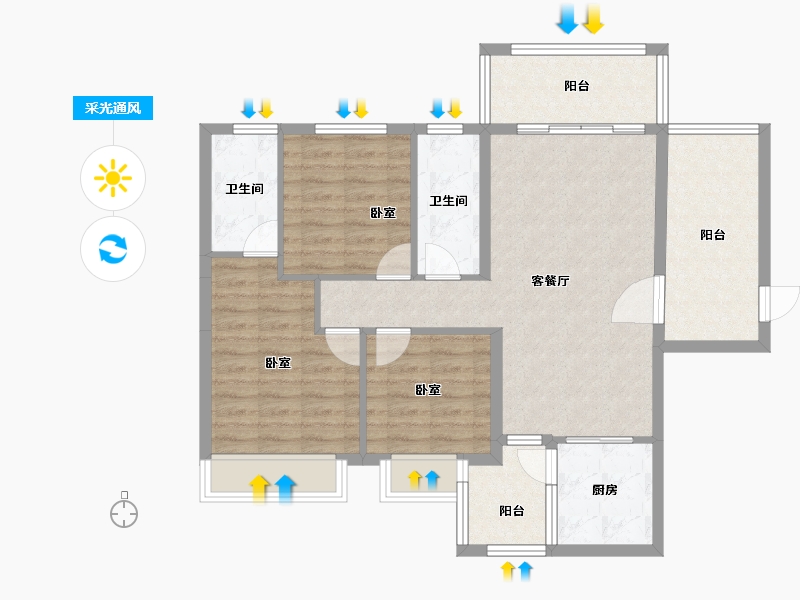 广东省-湛江市-新科桃园-93.10-户型库-采光通风