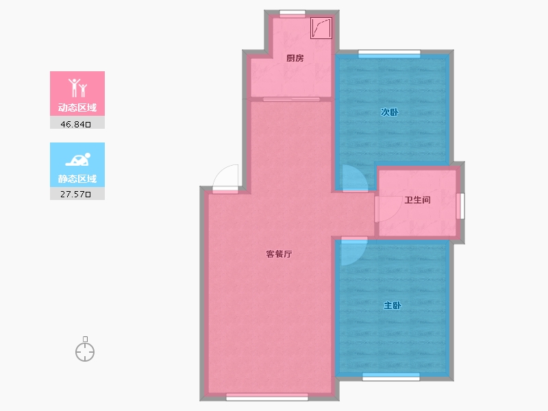 吉林省-长春市-亚泰山语湖-66.19-户型库-动静分区