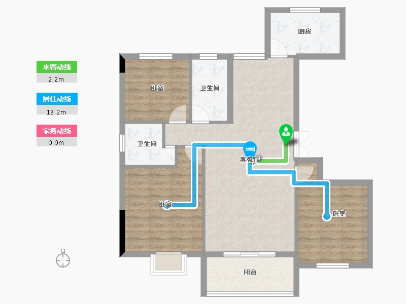 湖北省-孝感市-安陆涢东学府-90.11-户型库-动静线