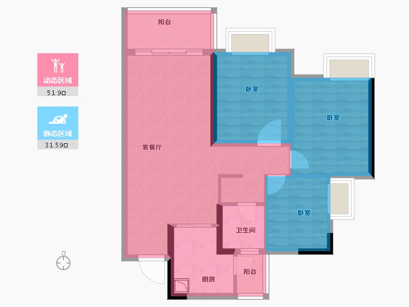 广东省-广州市-新力龙湾-74.00-户型库-动静分区