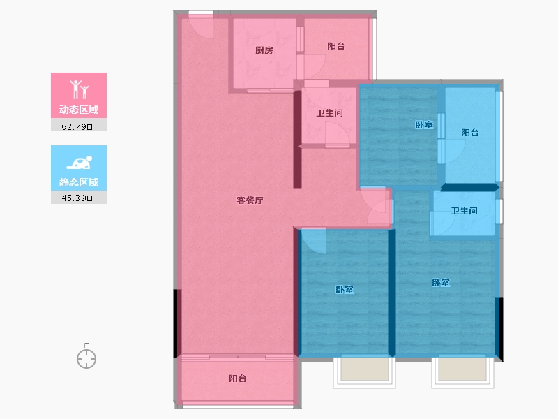 湖南省-郴州市-中耀林溪湾-97.03-户型库-动静分区