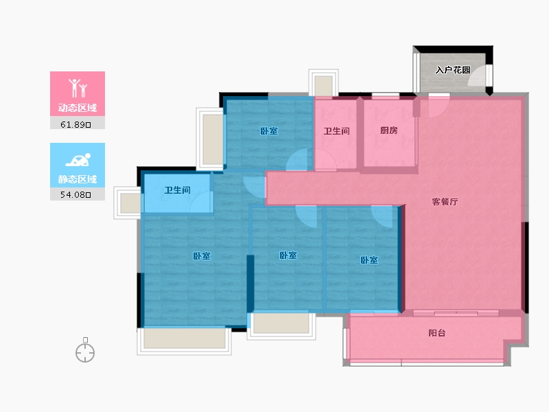 广东省-佛山市-海逸桃花源记-108.90-户型库-动静分区