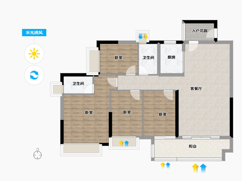 广东省-佛山市-海逸桃花源记-108.90-户型库-采光通风