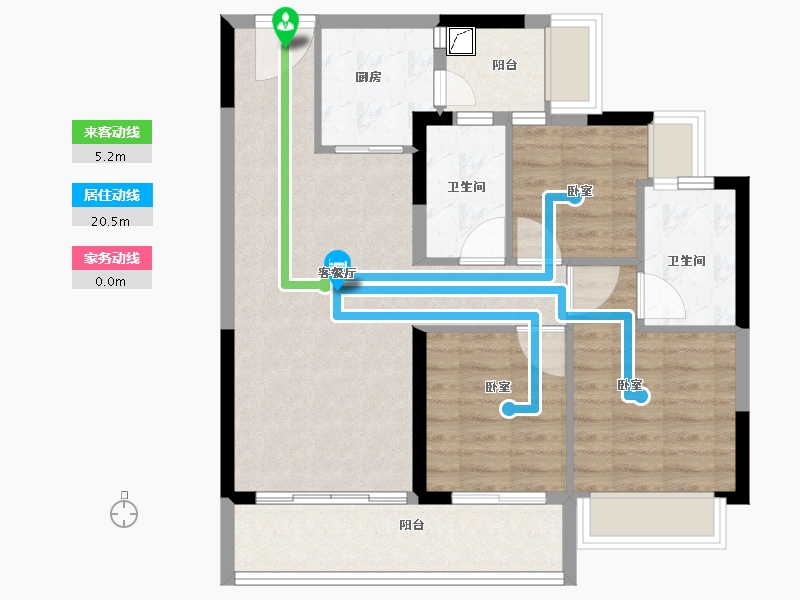 广东省-湛江市-敏捷珑玥台-79.40-户型库-动静线