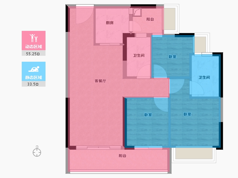 广东省-湛江市-敏捷珑玥台-79.40-户型库-动静分区