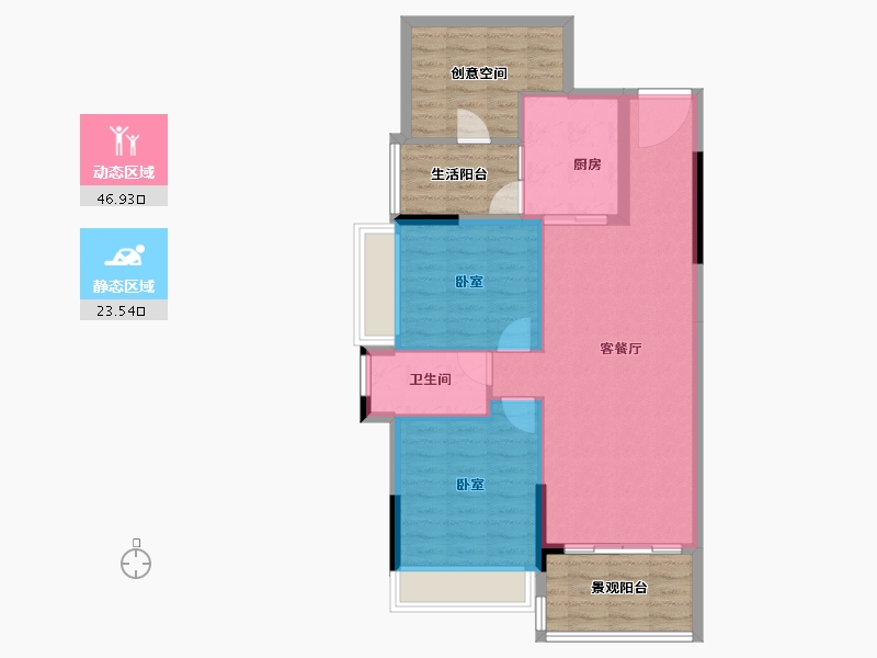 广东省-湛江市-能生门邸-83.85-户型库-动静分区