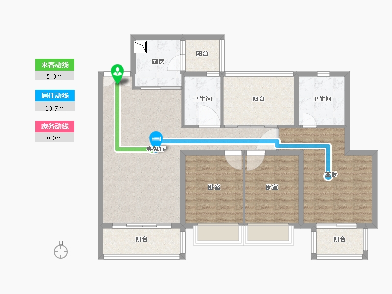 广东省-广州市-时代天韵-102.00-户型库-动静线