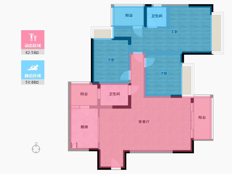 重庆-重庆市-首地江山赋-100.00-户型库-动静分区