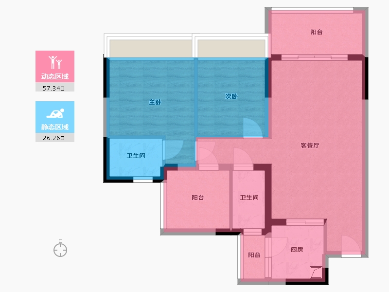 四川省-宜宾市-白沙鹭岛西区-90.00-户型库-动静分区