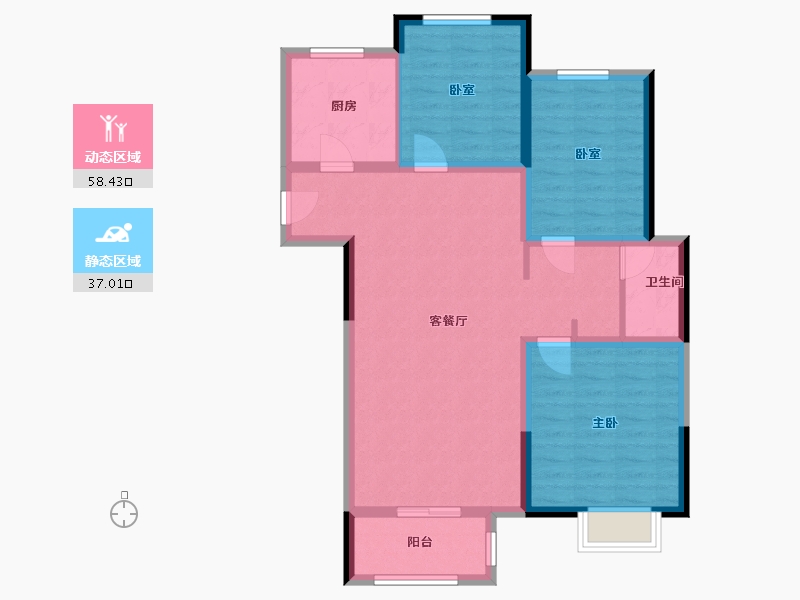 河南省-开封市-六期香颂-85.00-户型库-动静分区