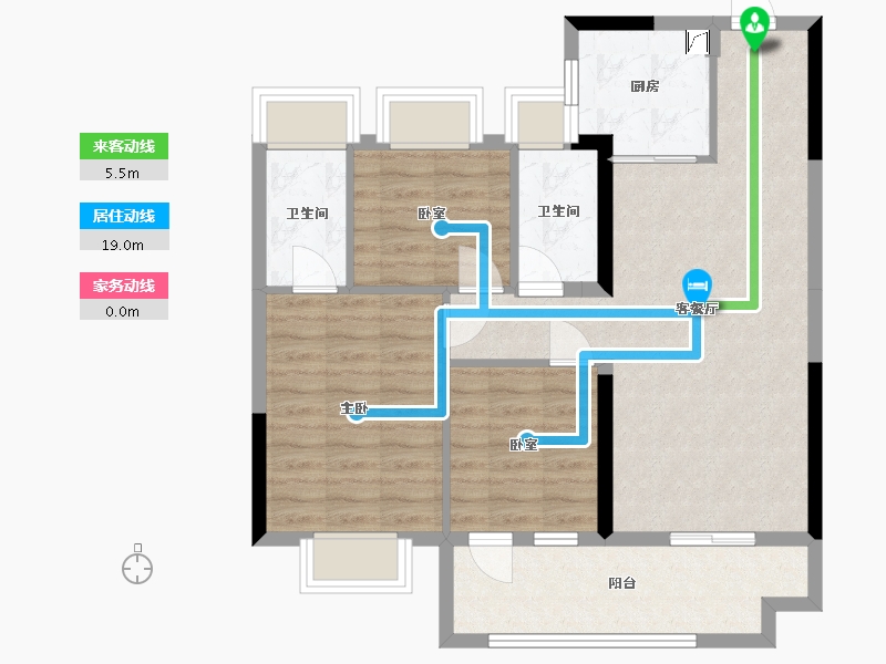 湖北省-荆州市-碧桂园 央玺-88.00-户型库-动静线