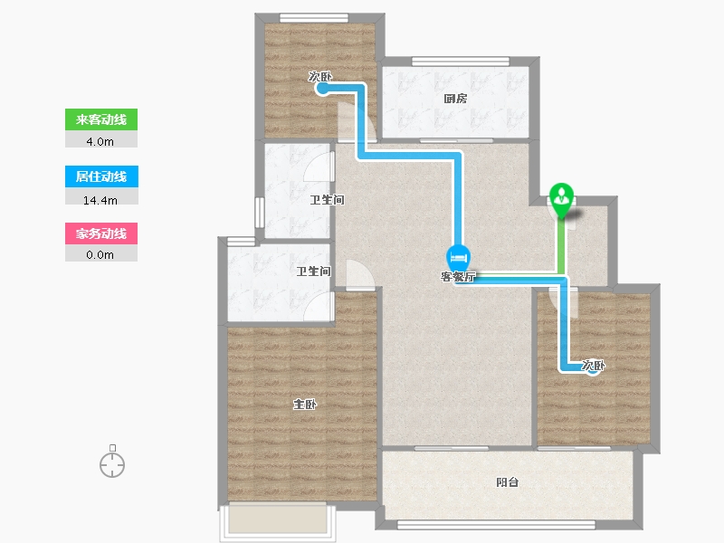 山东省-潍坊市-中海凤凰里-112.00-户型库-动静线