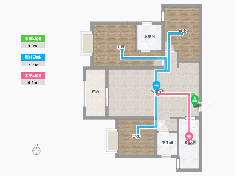 湖南省-益阳市-清华园-93.23-户型库-动静线