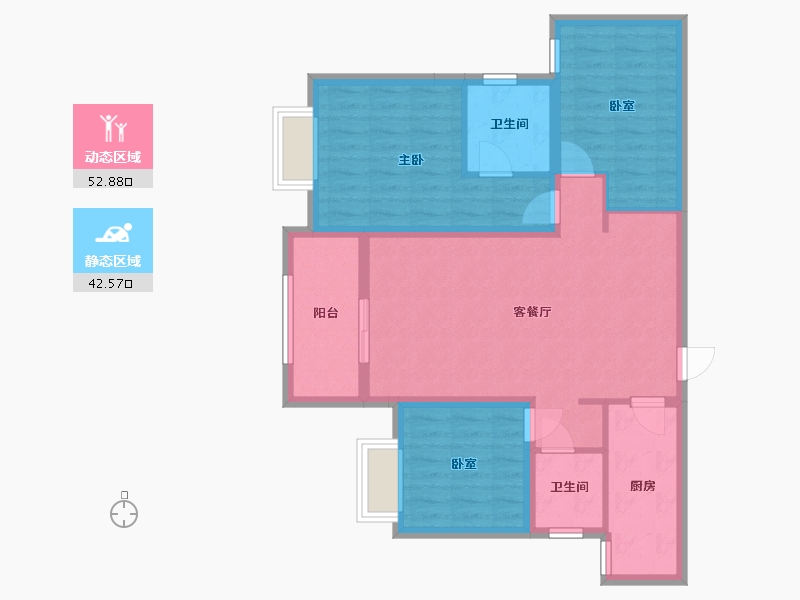 湖南省-益阳市-清华园-93.23-户型库-动静分区