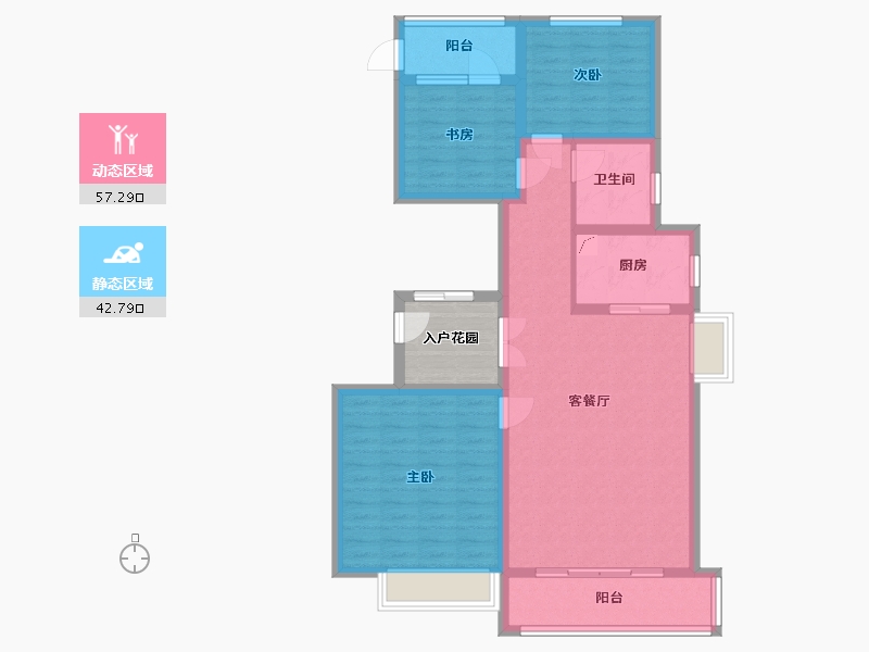 山东省-菏泽市-鲁商凤凰城-95.00-户型库-动静分区