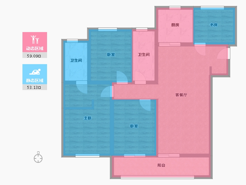 河南省-郑州市-融创融璟园-1103.50-户型库-动静分区