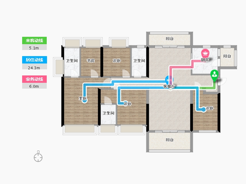 广东省-云浮市-金域蓝湾-140.00-户型库-动静线