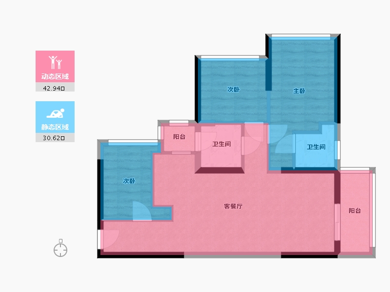 广东省-深圳市-大族云峰-76.00-户型库-动静分区