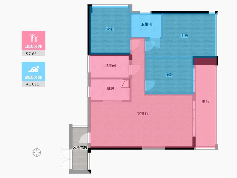 广东省-广州市-天麟府·瑧林-98.00-户型库-动静分区